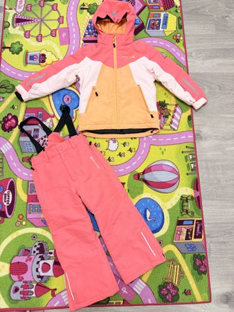 Trevolution Ski-Set, Jacke und Hose, Mädchen, 110, rosa-or.