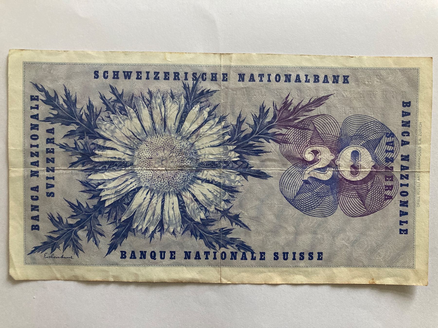 Banconote: Schweizer 20er Note 5. Serie – Usato da Vallamand venduto da sugoi3012