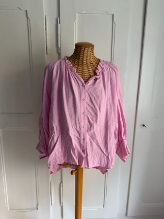 MADE IN ITALY - Hippie Bluse pink oversized XL