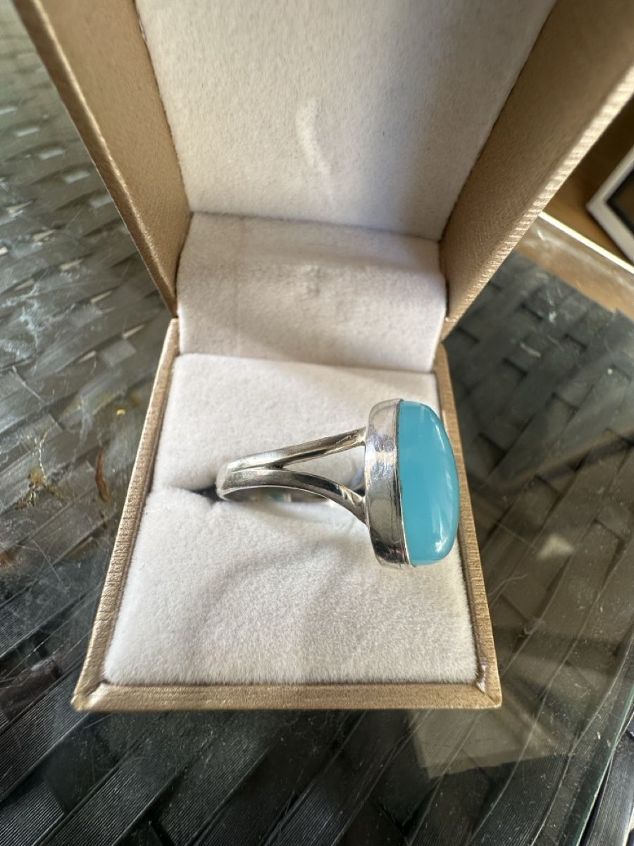 Anelli: Aqua Chalcedon Silber Ring – Nuovo e nell'imballaggio originale da Kriens venduto da Hortensie6 1