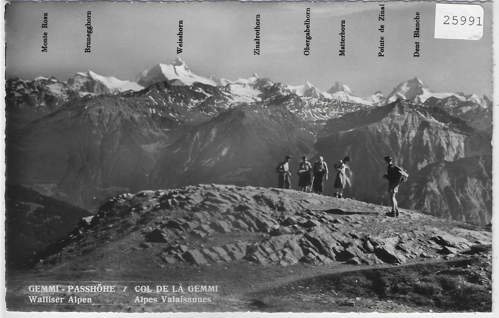Cartoline postali: Gemmi-Passhöhe - Walliser Alpen – Antico da Ettingen venduto da Kartenplanet