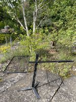 Grill Rost Schmiedeeisen mit Holzgriff