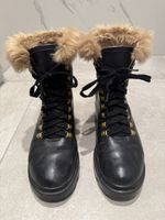 Gucci Black boots with fur 39.5