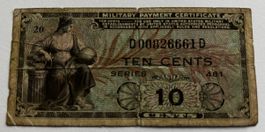 US Militär Zahlungsmittel 10 Cents 1948 Serie 481 Rarität