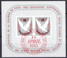 1945, W23**, Block Basel gestempelt ET (13824)