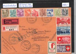 Swissair Europaflug Nord,Mischfrank.kompl Satz FM Nr 201-209