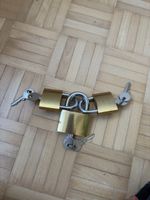 3 Vorhängeschlösser Messing mit Schlüsseln gebraucht