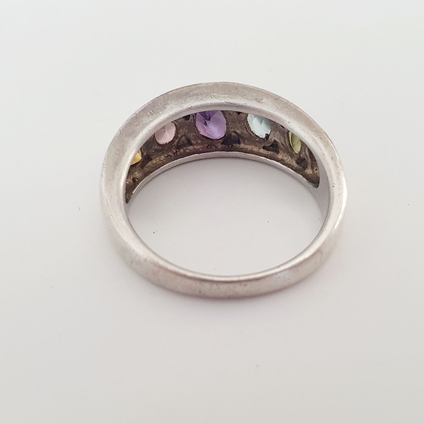 Anelli: Silberring 925 mit bunten Steinen, Grösse 18.4mm – Usato da Kreuzlingen venduto da Wunderkiste123 1