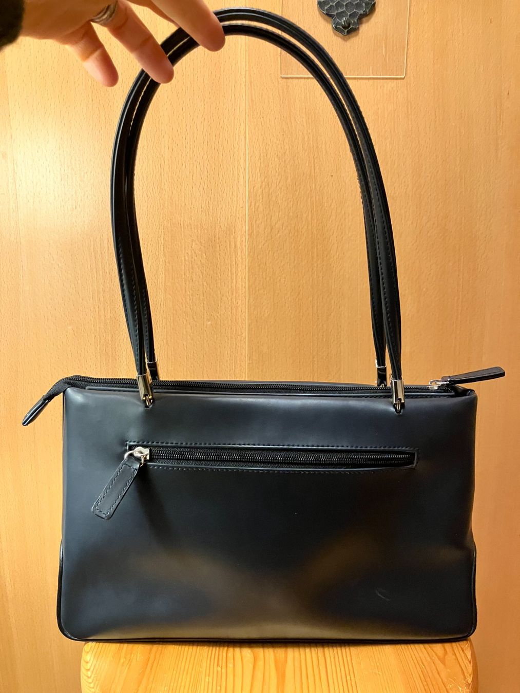 Borse: Handtasche, Francinel, Glattleder, Blaugrau – Usato da Zürich venduto da ancillaschmidhauser 3