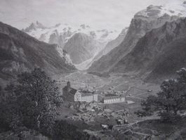ENGELBERGERTAL STAHLSTICH AUF BÜTTENPAPIER