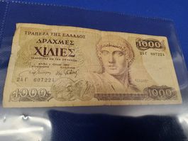 Griechische Banknote 1000 Drachmen, selten! 1987
