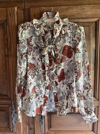 Ulla Johnson Seidenbluse Gr US 4, DE 34/36 mit Rüschen