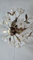 Deckenlampe Blumen weiss/Messing 3 -flammig guter Zustand