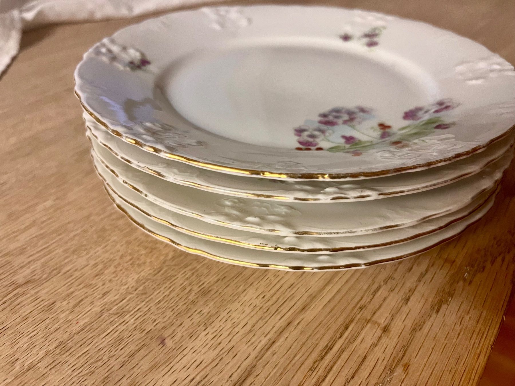 Piatti: Dessertteller, 5 Stueck, mit Blumenmuster und Goldrand – Usato da Frauenfeld venduto da geh_f7bs 3