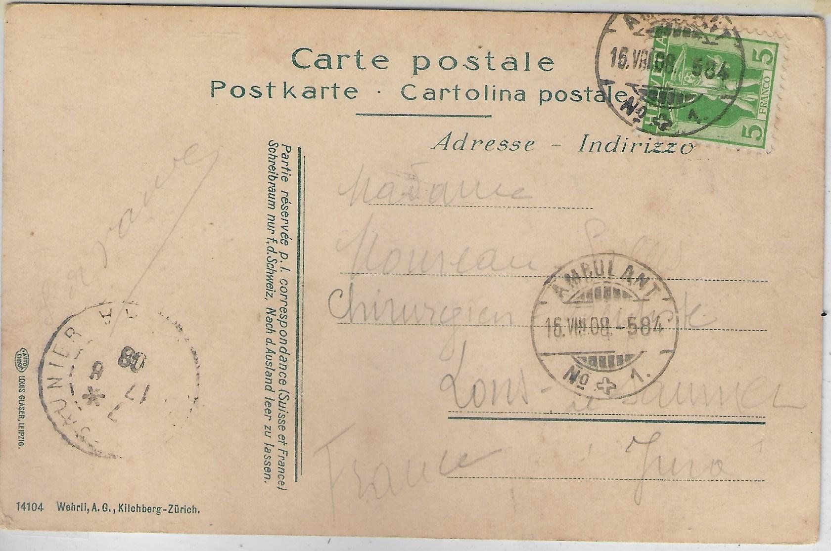 Cartoline postali: Geneve - Lac Leman - Panorama – Usato da Ettingen venduto da Kartenplanet 1