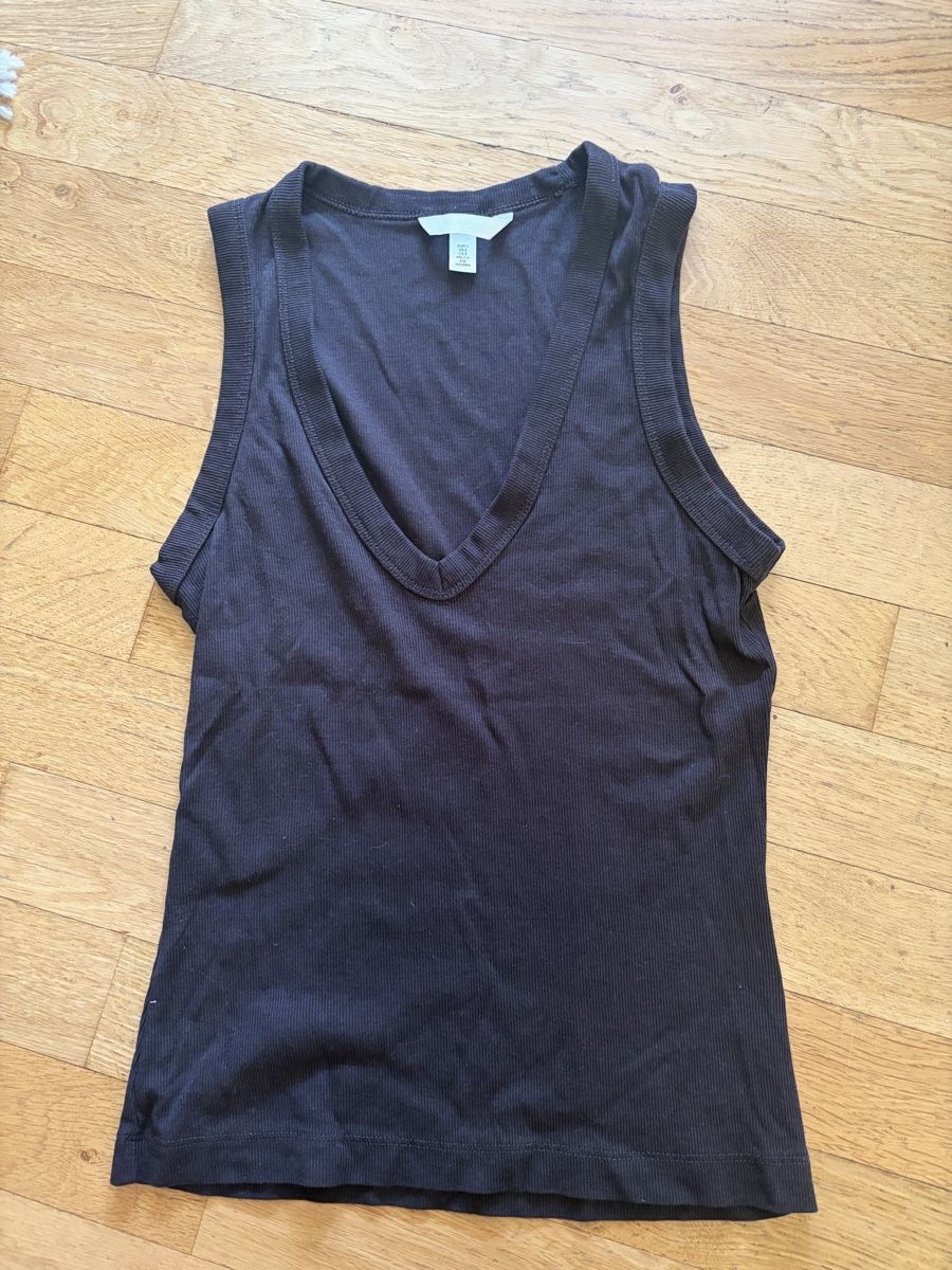 H&M Top: Débardeur brun H&M - Taille S - – Nuovo (secondo la descrizione) da Martigny venduto da O96