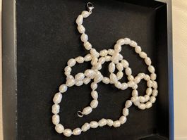 SALE Mia Perlen Kette Echt Collier Perle Vrai Halskette 89cm