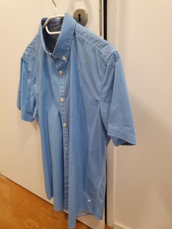 Tom Tailor Hemd, Gr. L, hellblau/weiss