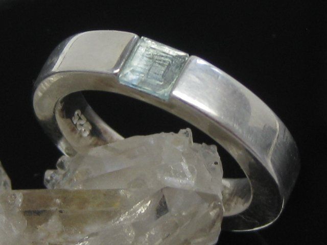 Anelli: Silber Ring 925 blauer Schmuckstein eckig / Gr. 53 / 7.07 g – Usato da Ermatingen venduto da Decovin 3