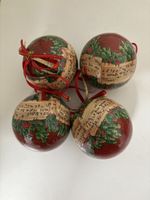 4 x Weihnachtskugeln, Handarbeit, Durchmesser 8 cm🎄