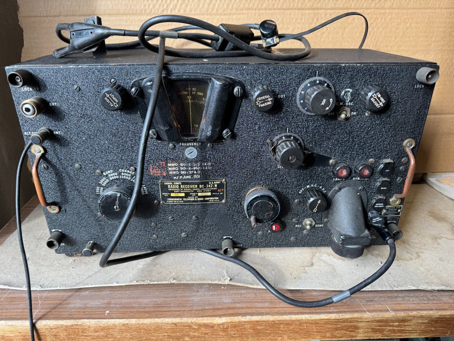 Technique de radiocom: US Army Empfänger BC-342-N – D'occasion à Ins par Revue-1000