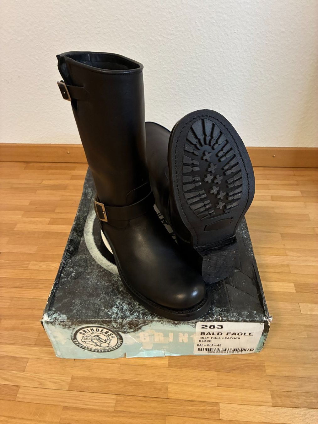Scarpe da uomo: Grinders Bald Eagle oily full leather black EU 45 UK11 – Usato da Zug venduto da cle_xyh2 3