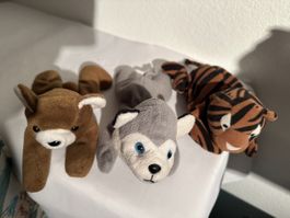 Kleine Spieltierchen aus Plüsch