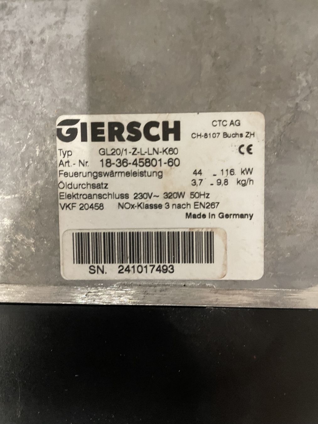 Heizgeräte: GIERSCH Heizungsgebläse / Oelbrenner – Gebraucht aus Hittnau von seraphan 3