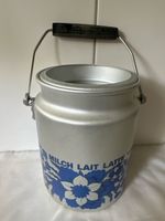 Milchkanne Aluminium mit Henkel und Deckel Blume Motiv 3 Lt.