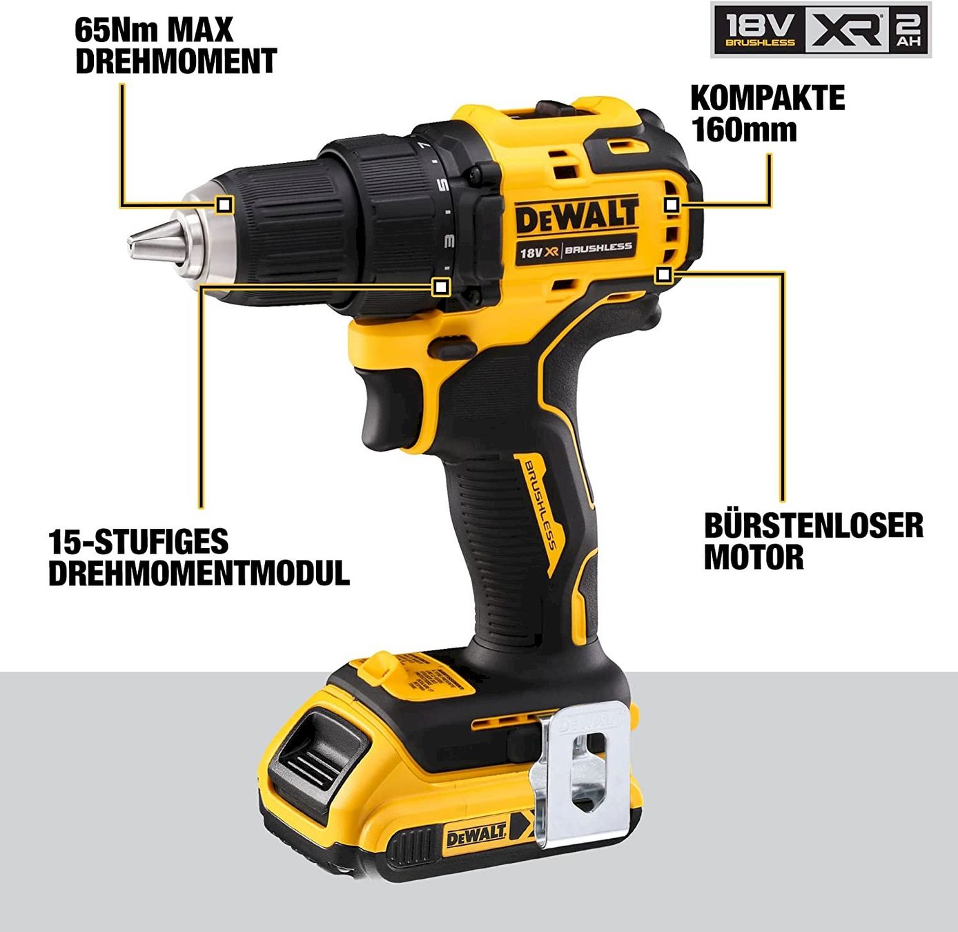 Dewalt Bohrmaschinen: DeWalt Akku-Bohrschrauber DCD708D2T-QW – Neu und originalverpackt aus Bottighofen von zaap 1
