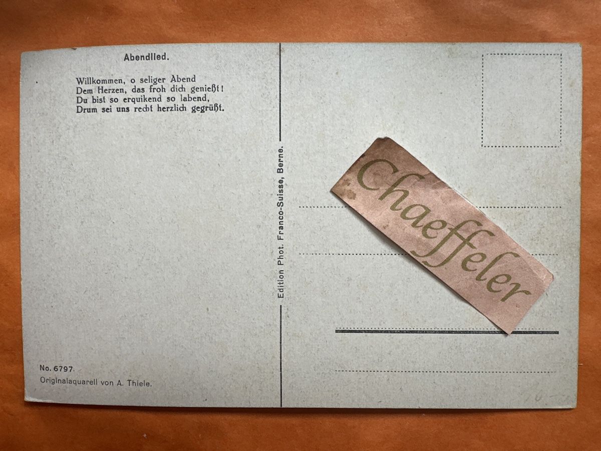 Cartoline postali: Originale Ansichtskarte Zürichsee, Abendstimmung, antik – Usato da Zürich venduto da Chaeffeler 1