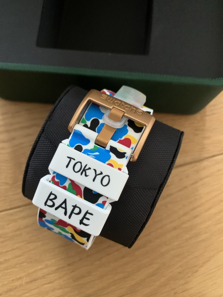Swatch Orologi: SWATCH x BAPE TOKYO WHITE MULTI CAMO – Nuovo e nell'imballaggio originale da Aarberg venduto da Mama_Lulu 2