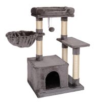 Kratzbaum Katzenbaum Kletterbaum 85cm mit Höhle Liegebett