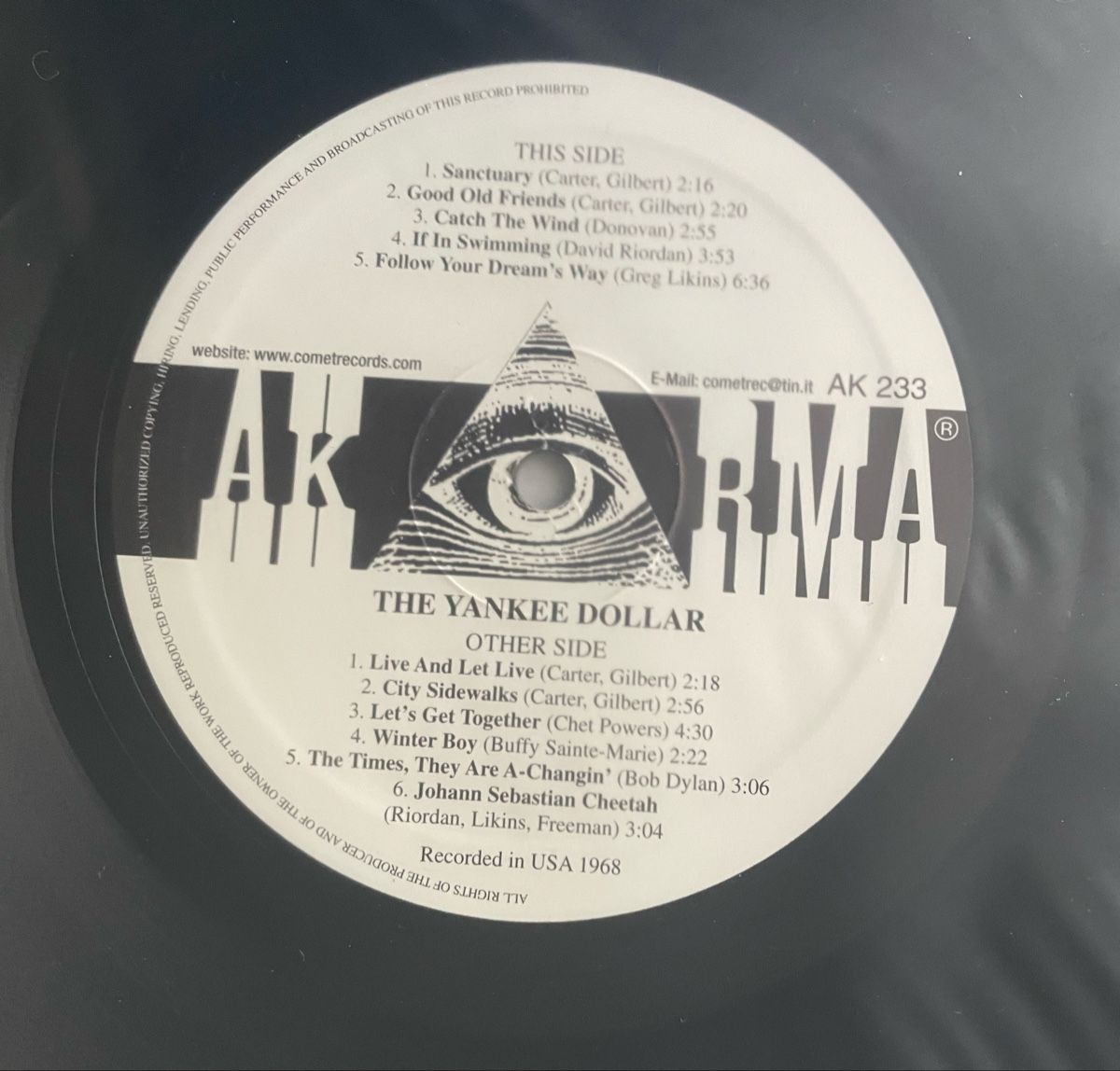 Vinyles: The Yankee Dollar - same - AKARMA Vinyl LP – D'occasion à Olten par Bluespapst 2
