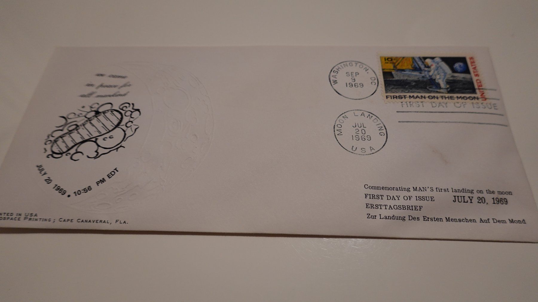 Buste & buste per spedizione: Sonderbrief Moon Landing 1969 /Apollo11 – Usato da Wattwil venduto da Calmut