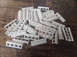 lego 3633 lot de 40 pièces White Fence 1 x 4 x 1 Lattice