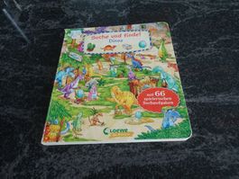 Bilderbuch Suche und Finde Dinos Hardcover  mit 66 Klappen M