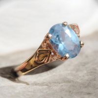 Sale✨Vintage blauer Topas Ring vergoldet✨