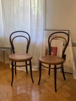 2 originale THONET Bugholzstühle – Wiener Geflecht – Vintage