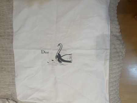 Staubbeutel Dior Schwan Motiv weiss gute Zustand