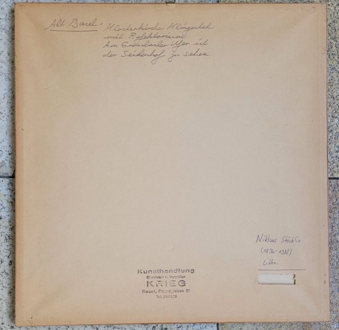 Grafica & Litografie: Schöne Lithographie von Niklaus Stöcklin – Usato da Basel venduto da 713luna 3