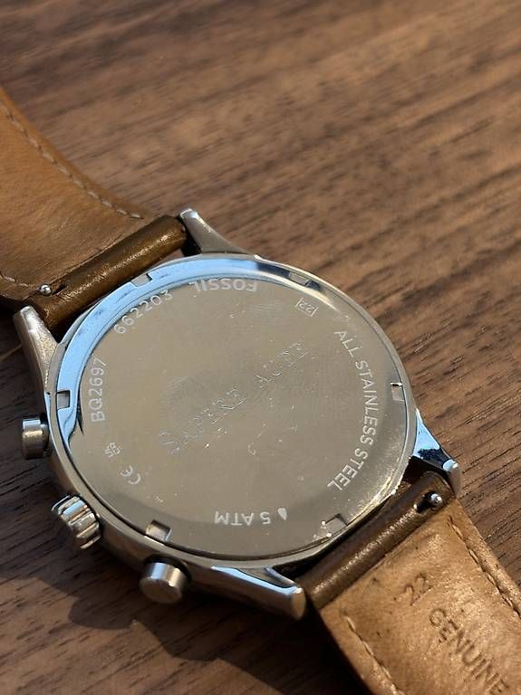 Uhren: Fossil Navy Blue & Leather Uhr – Gebraucht aus Hütten von osc_p78k 2