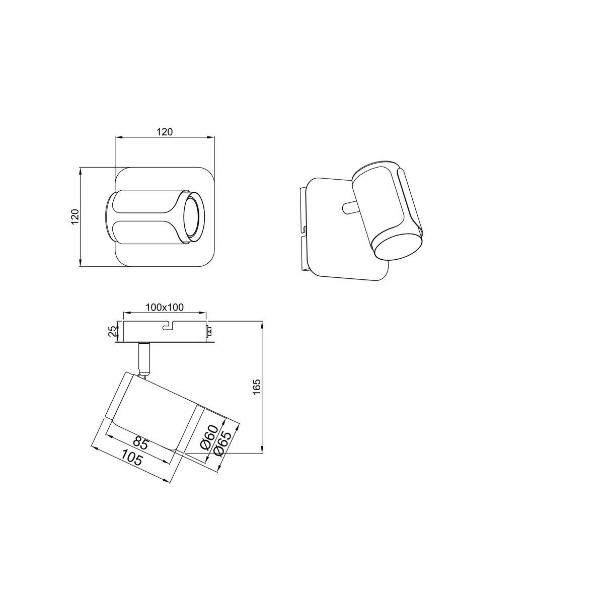 Lampade: Strahler, Coffee, Schwarz, 12 cm Höhe – Nuovo (secondo la descrizione) da Kreuzlingen venduto da Smart-Light 9