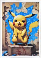 Death NYC Ltd Ed Pop Art Druck " Vuitton Pokémon Pikachu