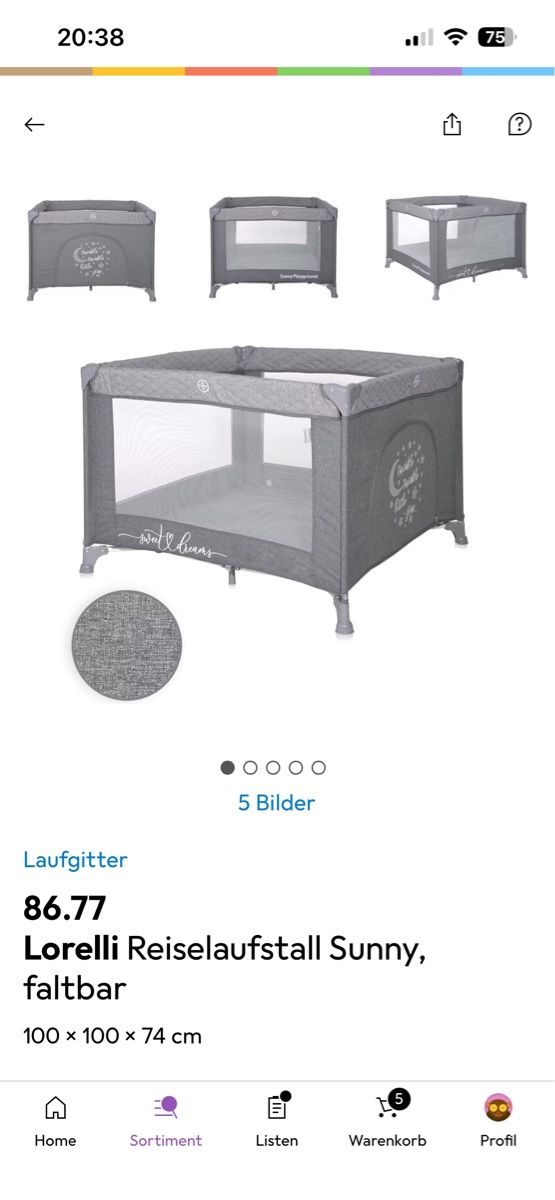 Box & Barriere di sicurezza: Reisebett / Laufgitter – Usato da Eggenwil venduto da desibetschart 3