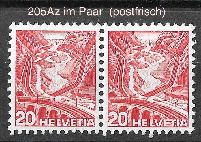 Tutti i francobolli: 205Az im Paar, postfrisch – Nuovo e nell'imballaggio originale da Kreuzlingen venduto da Vegas