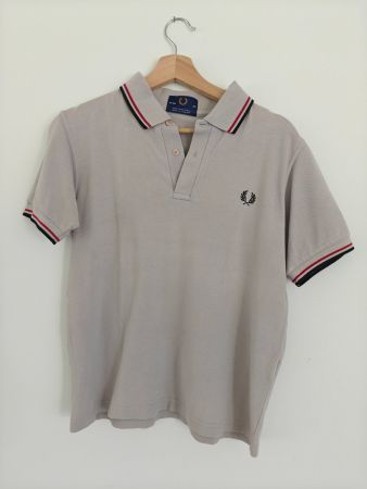 Fred Perry Twin Tipped Polo - Grey, Red & Black