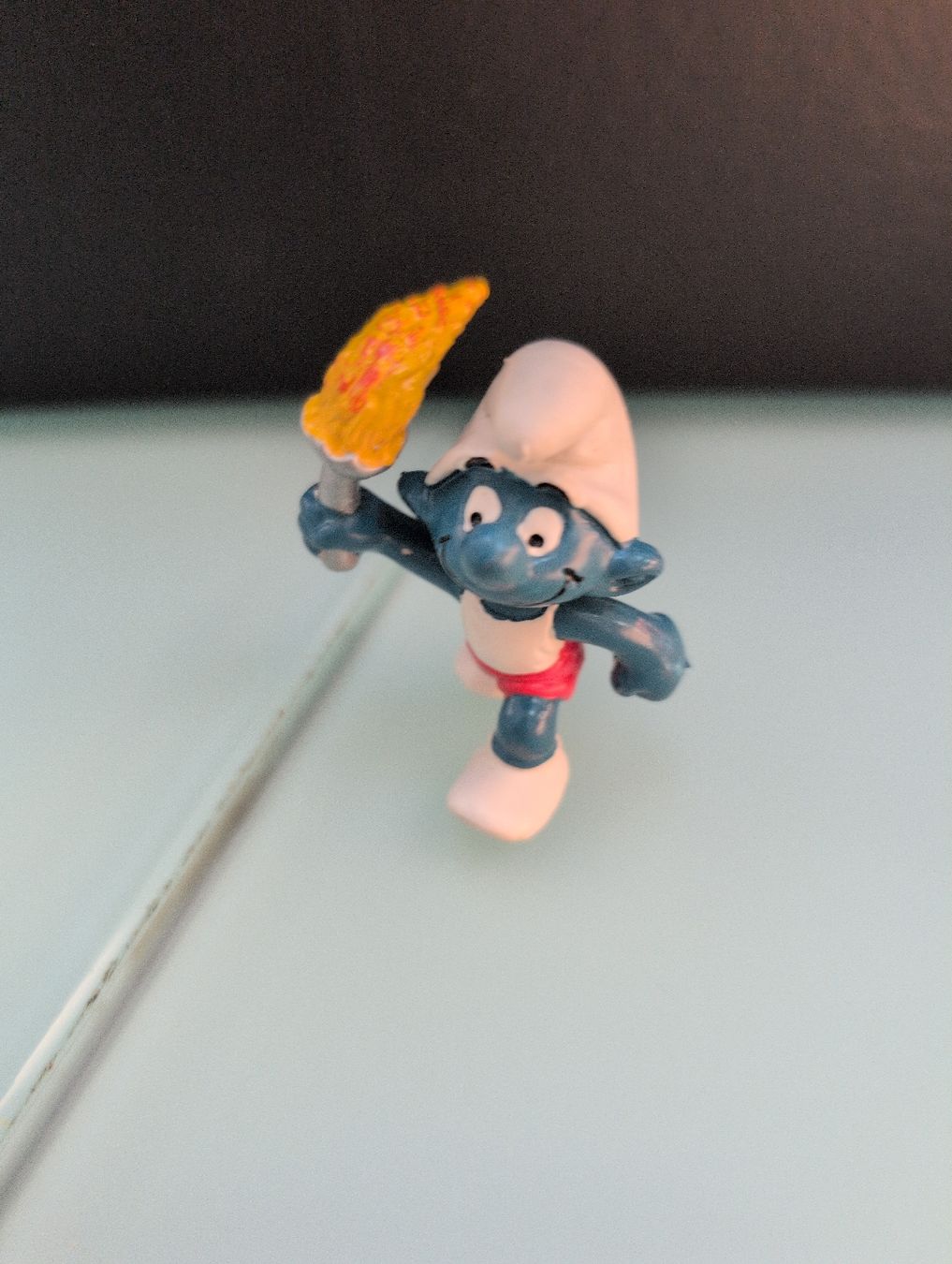 Schleich Statuette: Figurine Schtroumpf Torche Vintage Peyo – Usato da Lignières venduto da Sulyvan