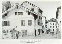 St. Léonard   VS  -   Entrée du village  -  1910