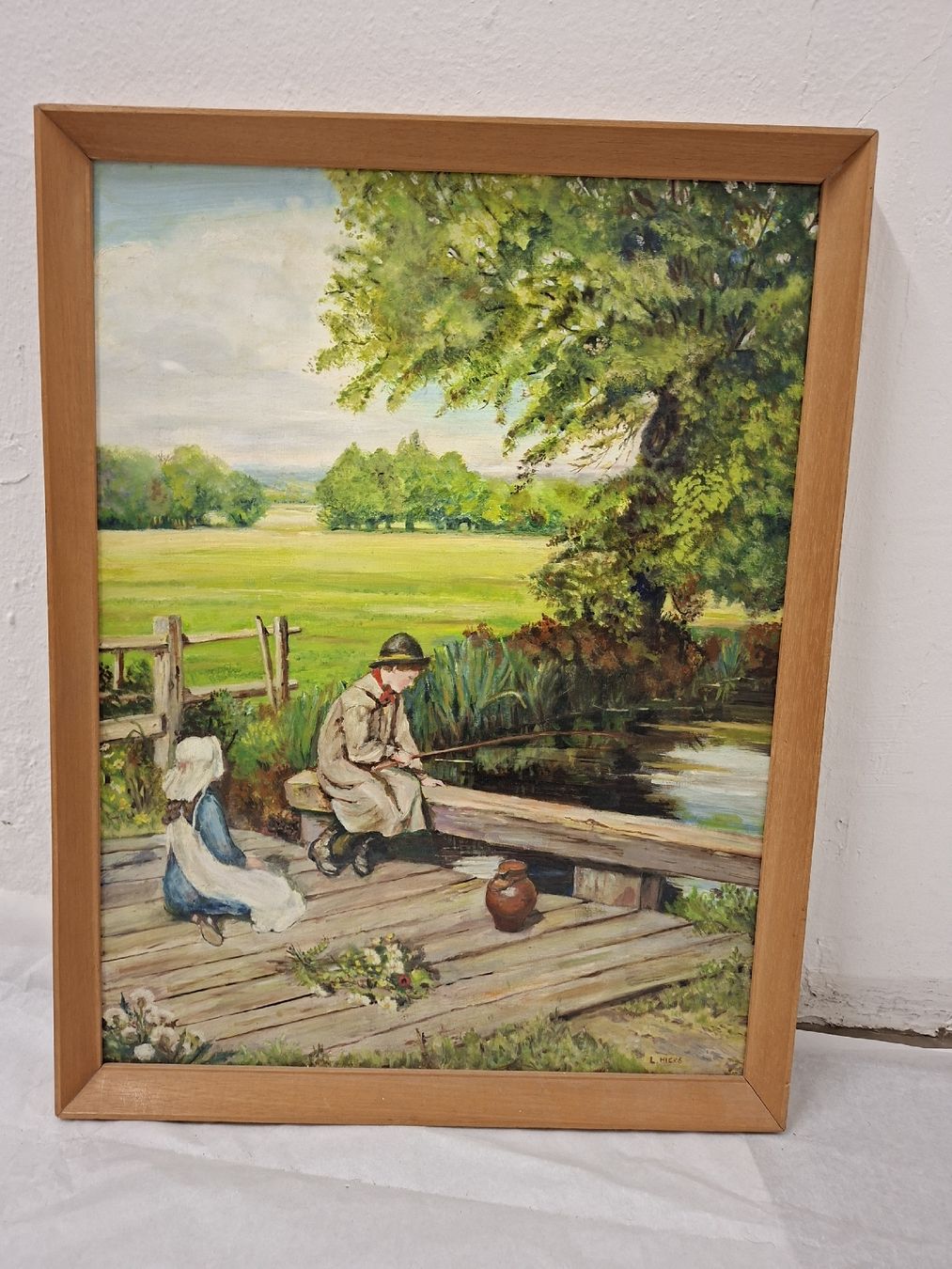 Foto & Immagini: Gemälde "No Luck Today" L. Hicks 1977 Ölgemälde – Usato da Olten venduto da Mezopotamya